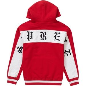 Supreme Old English Stripe Zip Up Hoodie 